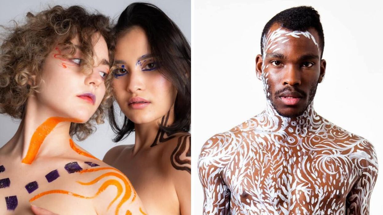 People wearing body paint.