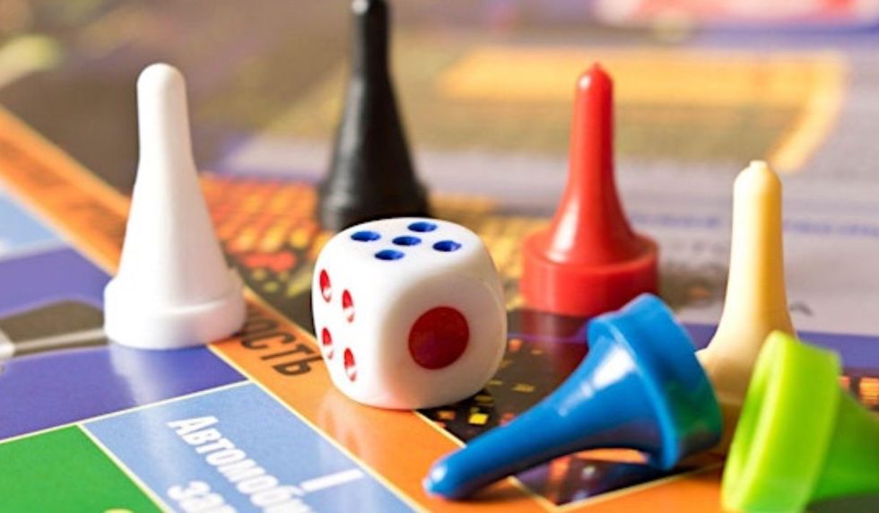 Pieces of a board game.