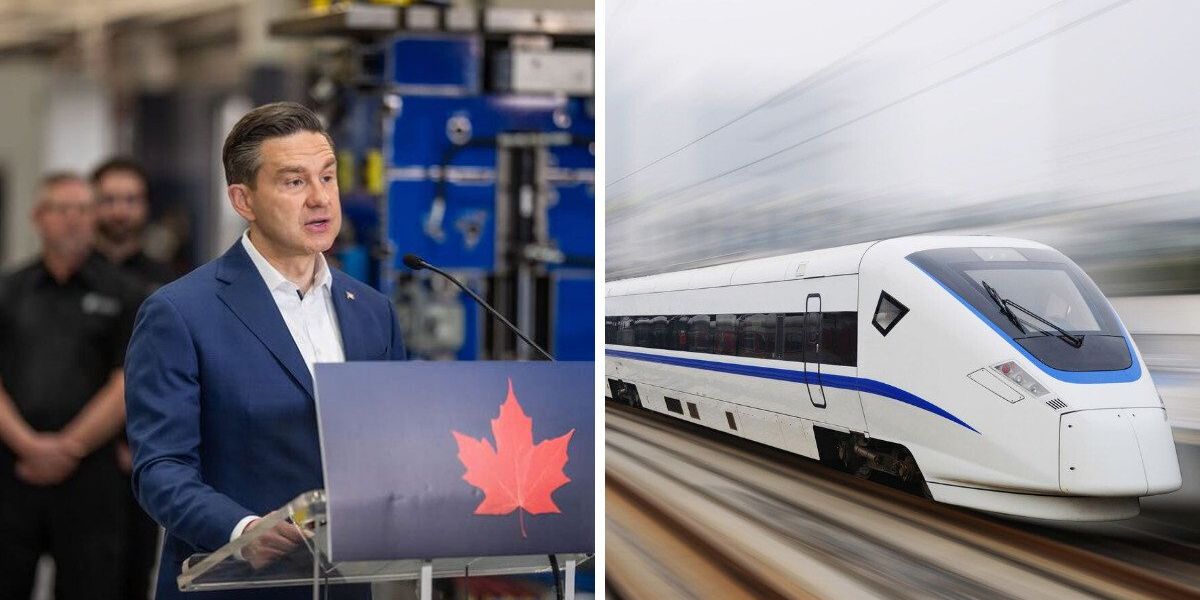 Pierre Poilievre is trying to derail the Toronto–Quebec City high-speed rail project Pierre Poilievre is trying to derail the Toronto–Quebec City high-speed rail project