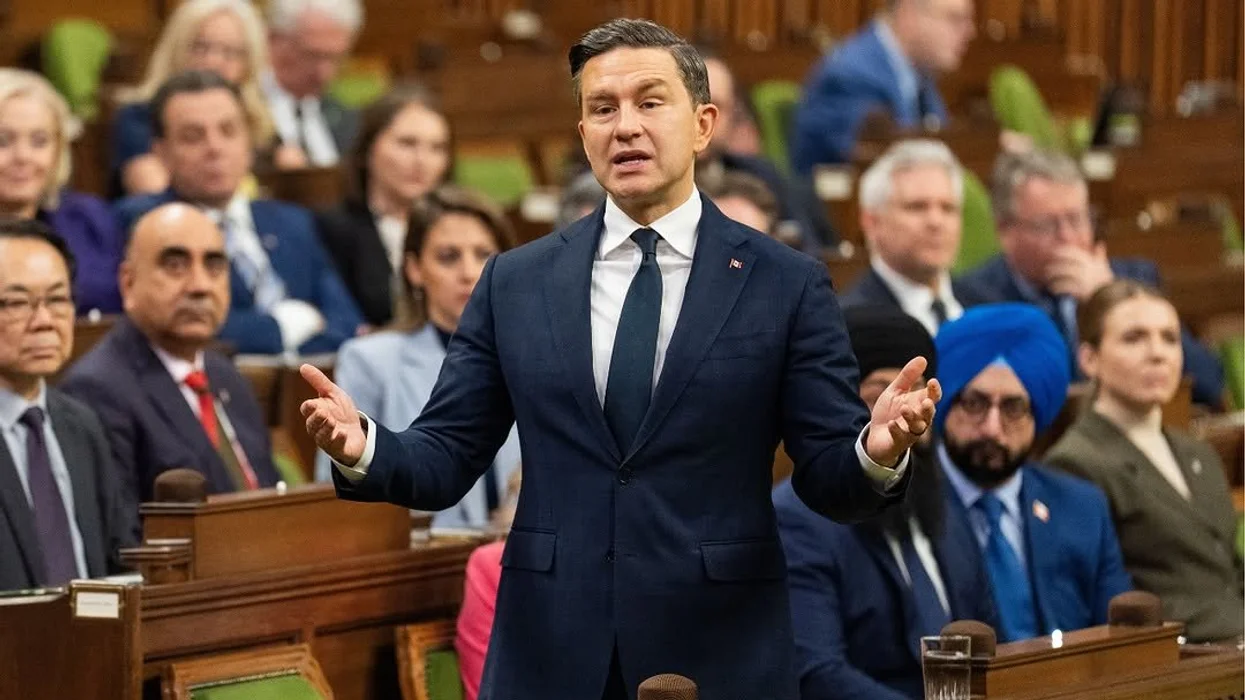 Pierre Poilievre speaks in the House of Commons.