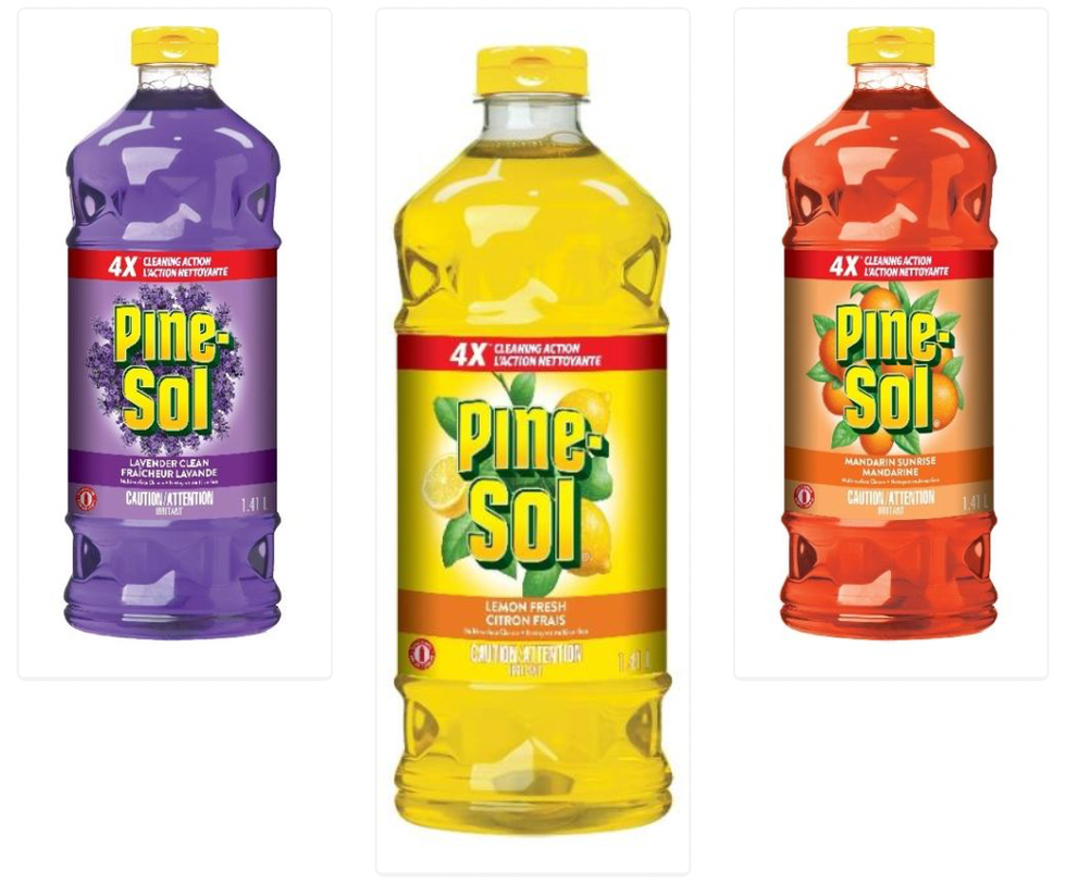 Pine-Sol bottles.
