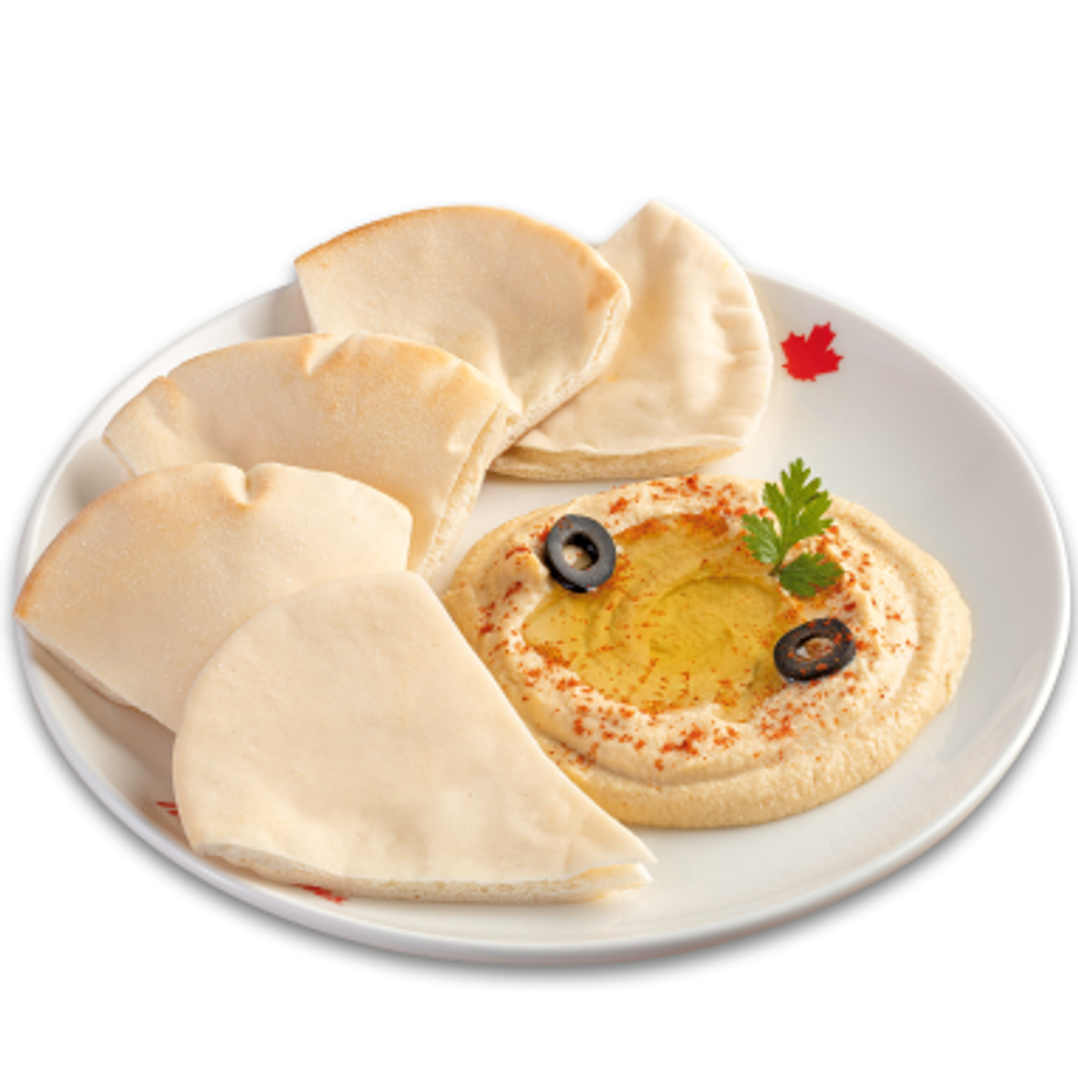 Pita Bread with hummus.