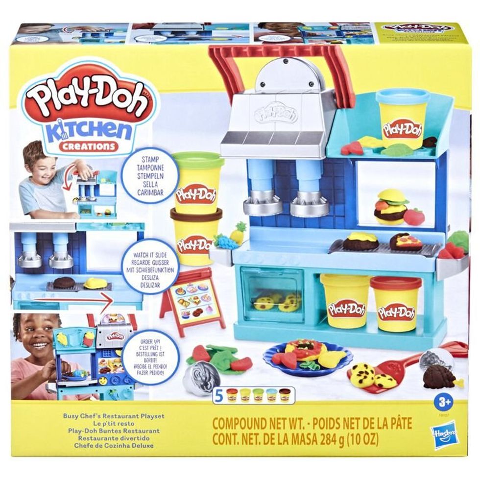 Play-Doh Kitchen Creations Busy Chef's Restaurant Kitchen Playset.