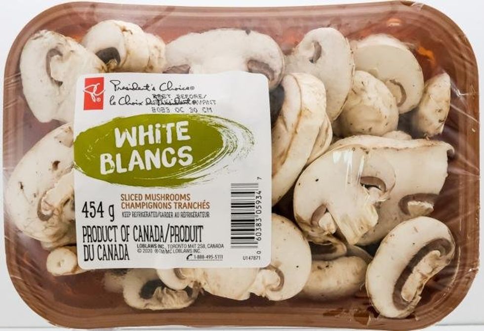 President's Choice brand White Sliced Mushrooms