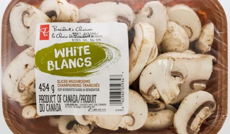 President's Choice White Sliced Mushrooms.