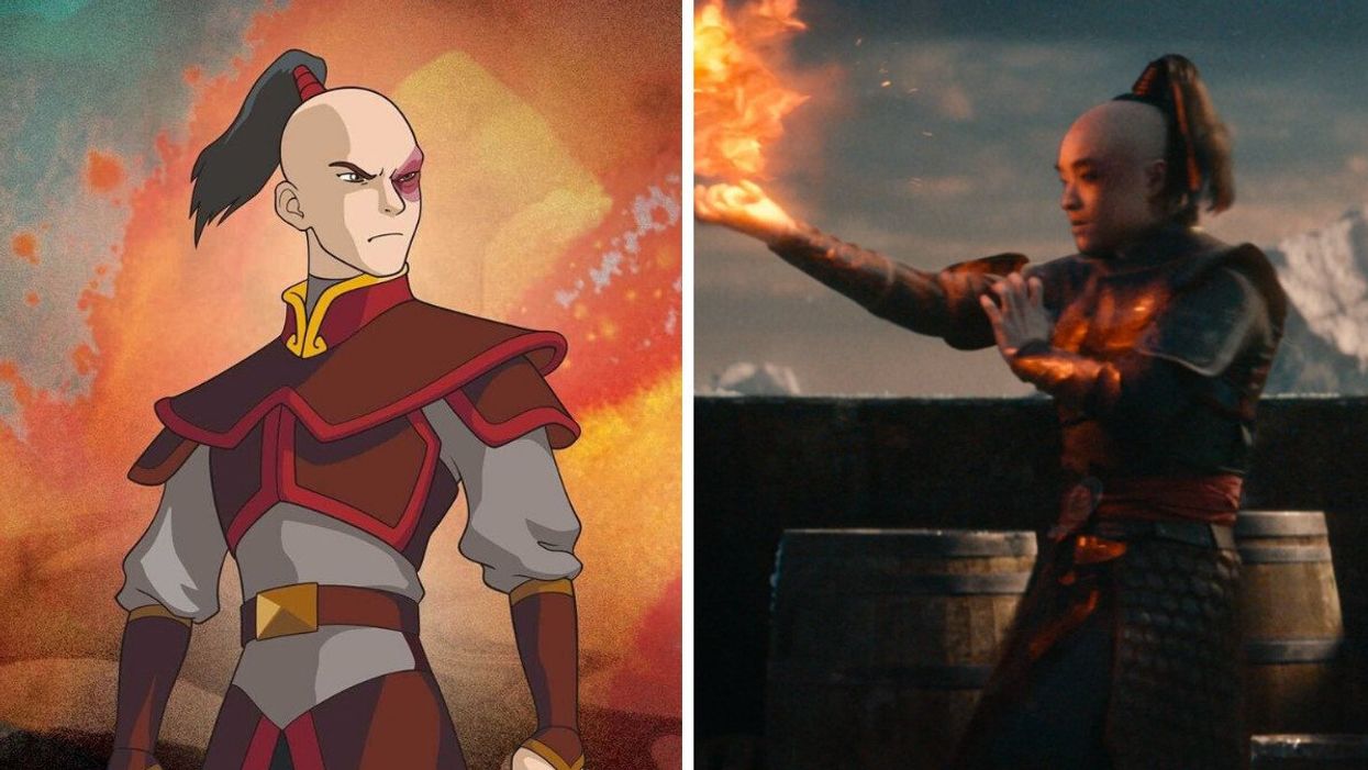 Prince Zuko. Right: The same character from the "Avatar: The Last Airbender" Netflix live-action show.