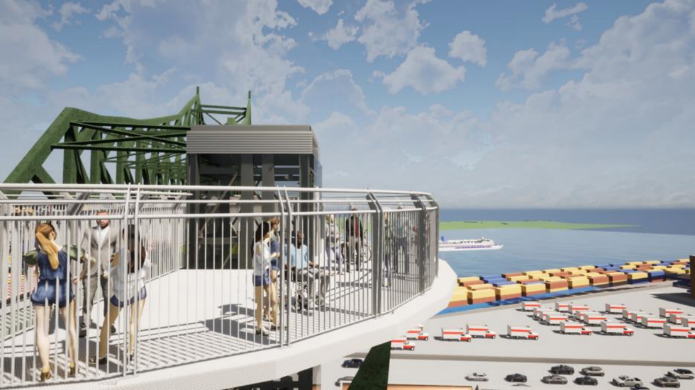 Proposed belvedere on Montreal's Jacques Cartier Bridge.