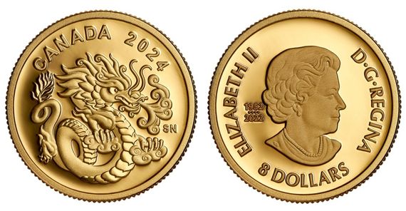 Pure Gold Coin \u2014 Spirit Dragon