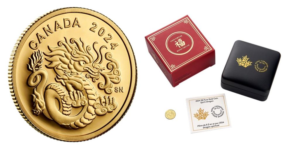 Pure Gold Coin \u2014 Spirit Dragon