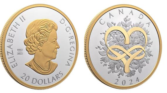 Pure Silver Coin with Yellow Gold Plating \u2013 Celebrate Love