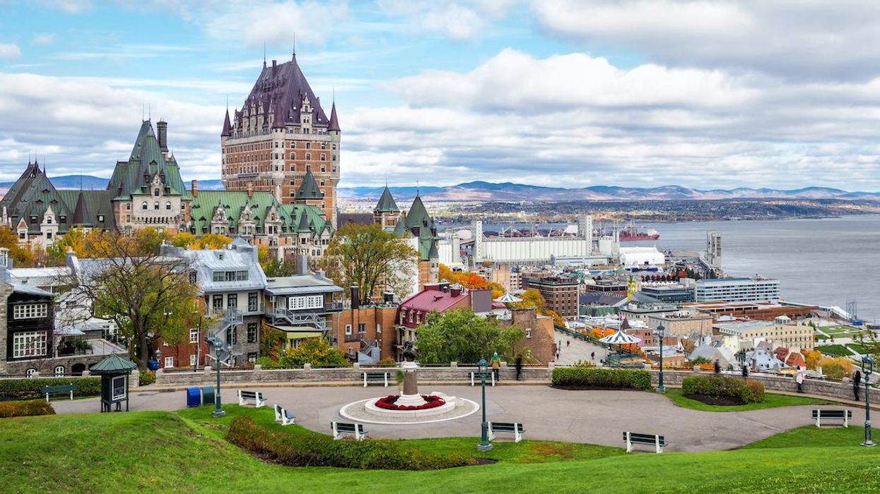 Quebec City skyline on a fall day.