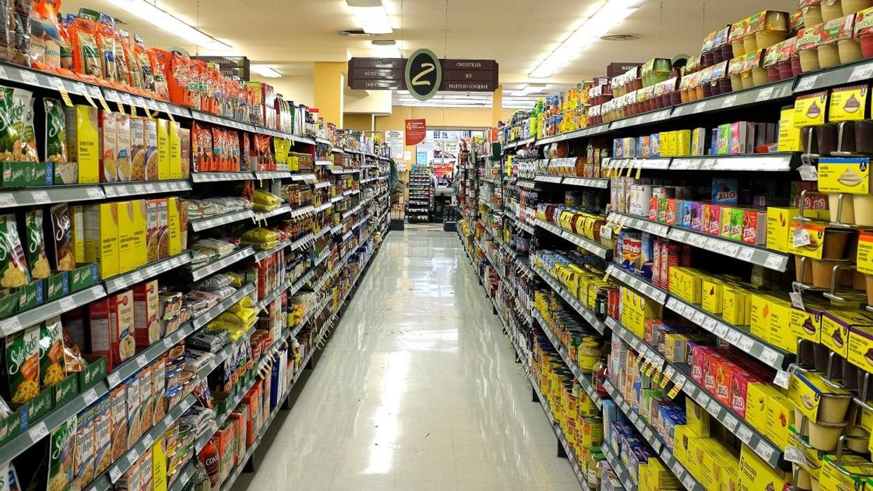 Quebec grocery store aisle.