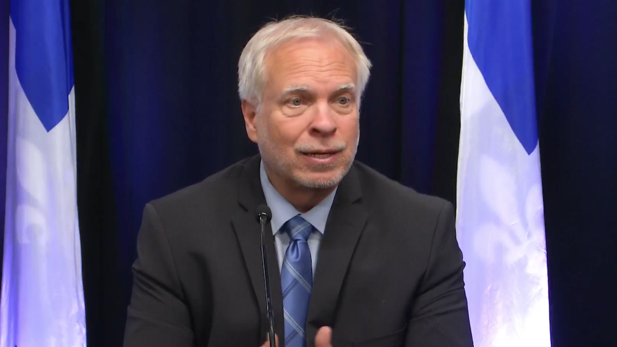 Quebec Interim National Public Health Director Dr. Luc Boileau at a press conference about monkeypox on May 26, 2022.