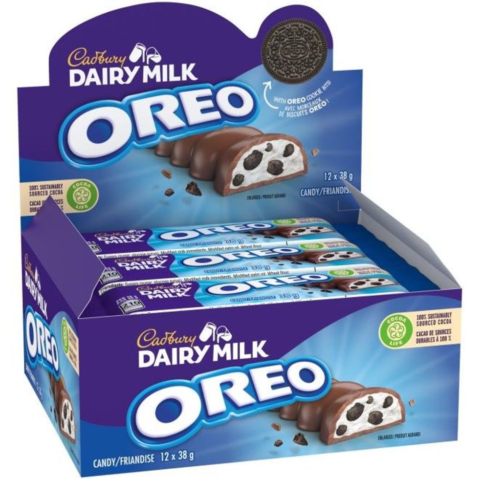 Recalled Cadbury Dairy Milk Oreo candy bar.