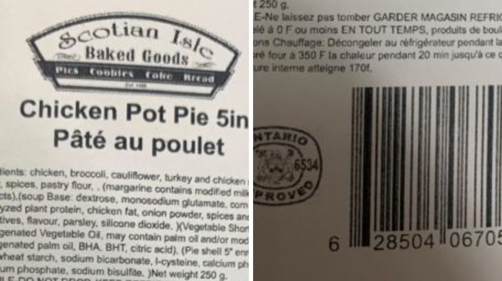 Recalled chicken pot pie.