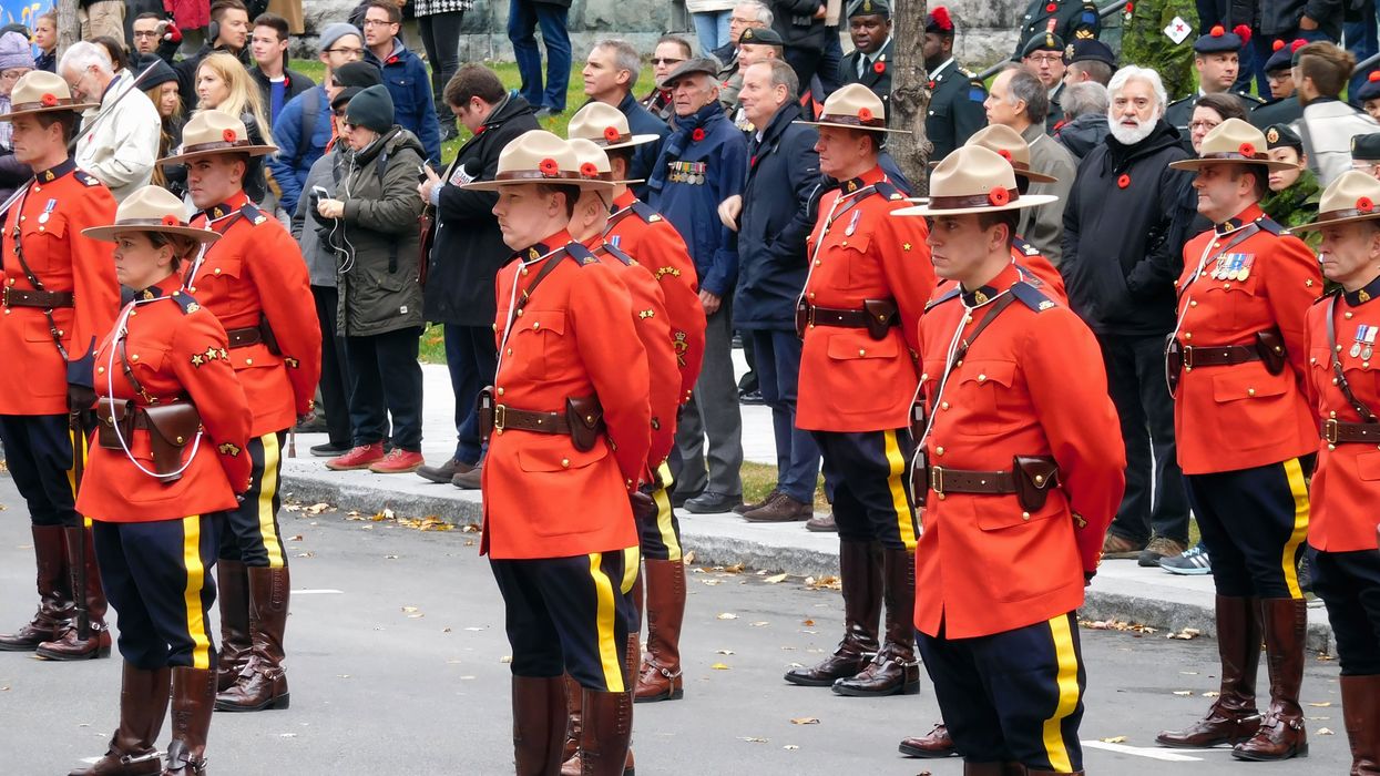 Remembrance Day in downtown Montreal.