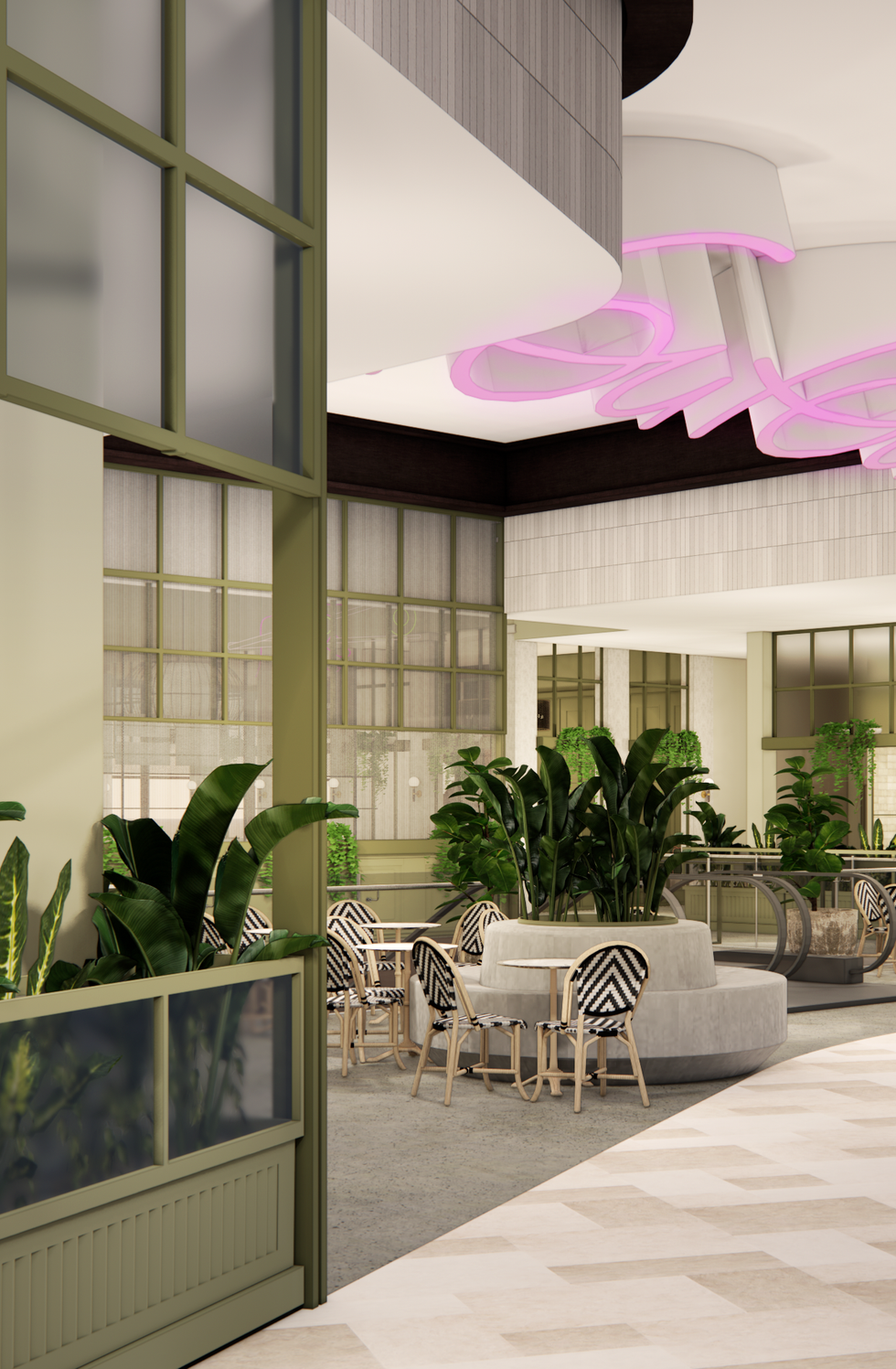 Rendering of Le Fou Fou at Montreal's Royalmount.