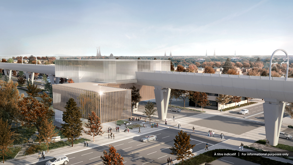 Saint-Jean-Baptiste station on the REM de l'Est.