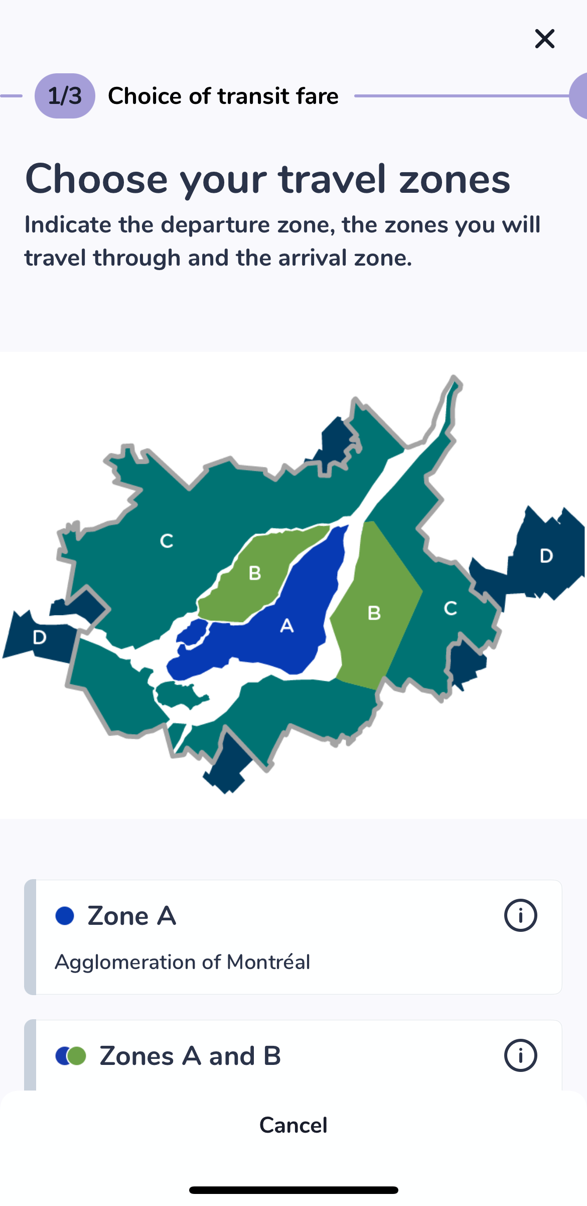 Screenshot of the Chrono app, which Montrealers can now use to reload their OPUS cards.