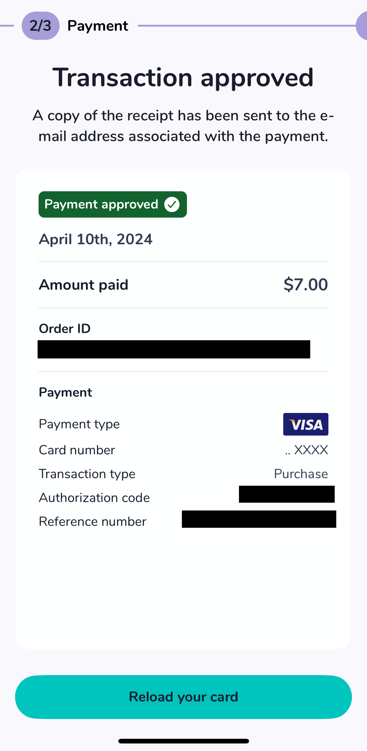 Screenshot of the Chrono app, which Montrealers can now use to reload their OPUS cards.