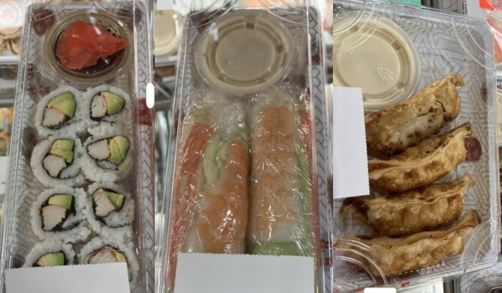 Several recalled sushi items sold at grocery stores across Montreal.