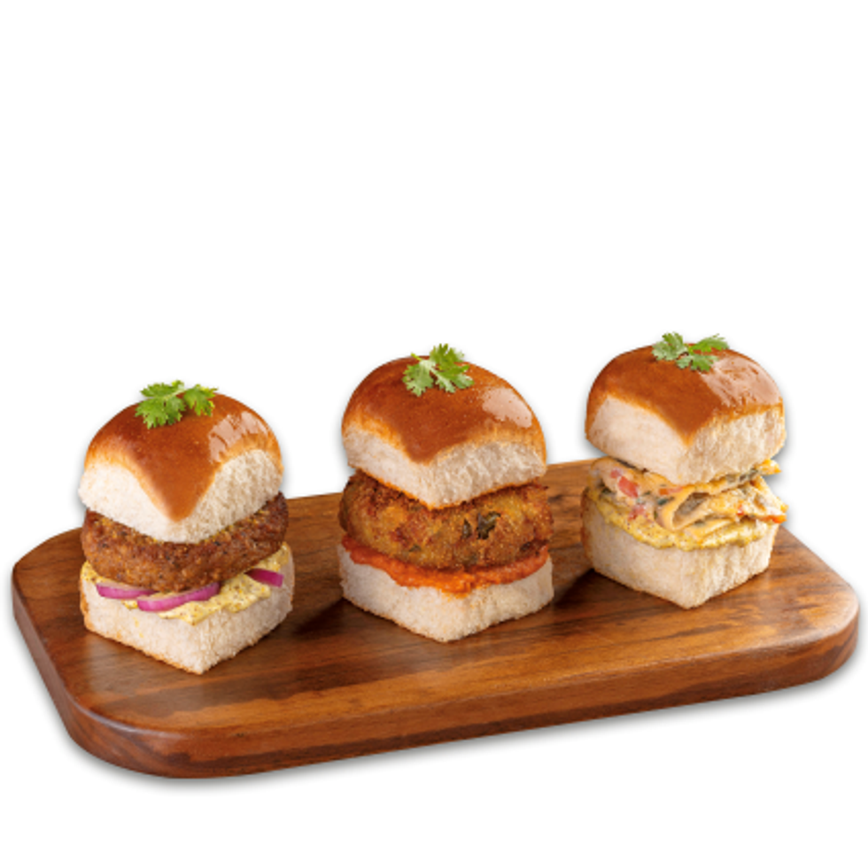 Sliders (veg/egg/chicken).