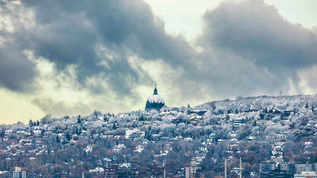 Snow in Montreal.