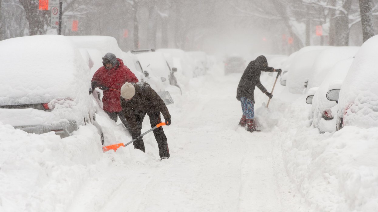 Snow storm in Montreal.