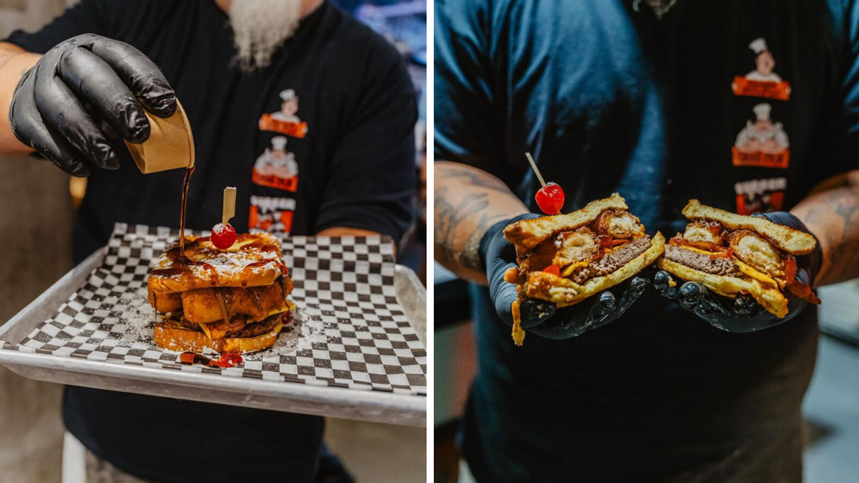Someone holds Montreal's best burger, according to Le Burger Week 2024.