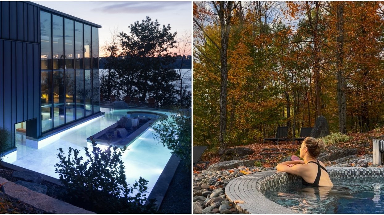 Spa Strom in Quebec. Right: Spa Eastman