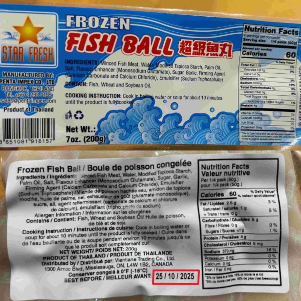 Bolas de pescado congeladas marca Star Fresh