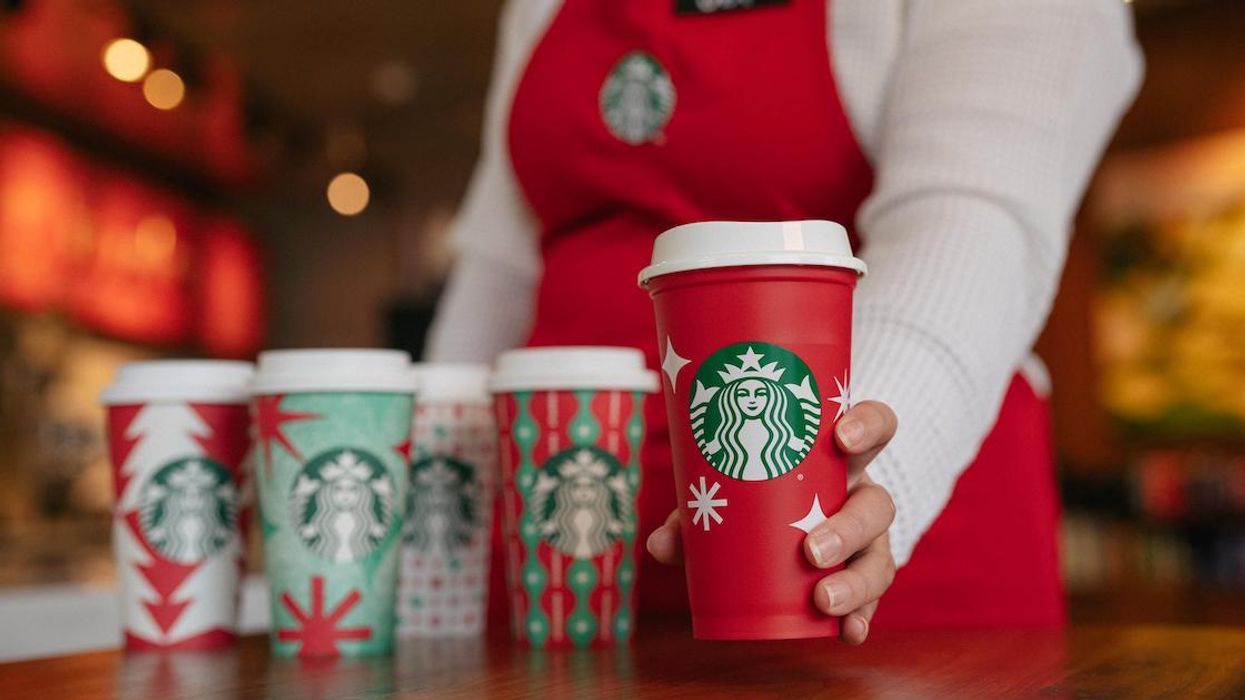 Starbucks Canada's reusable holiday cups.
