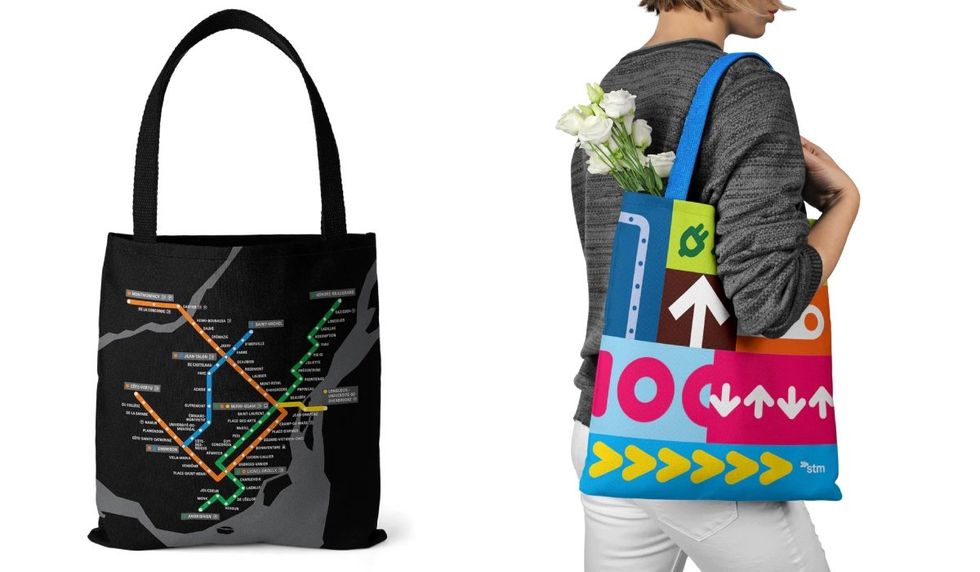 STM-themed tote bags.