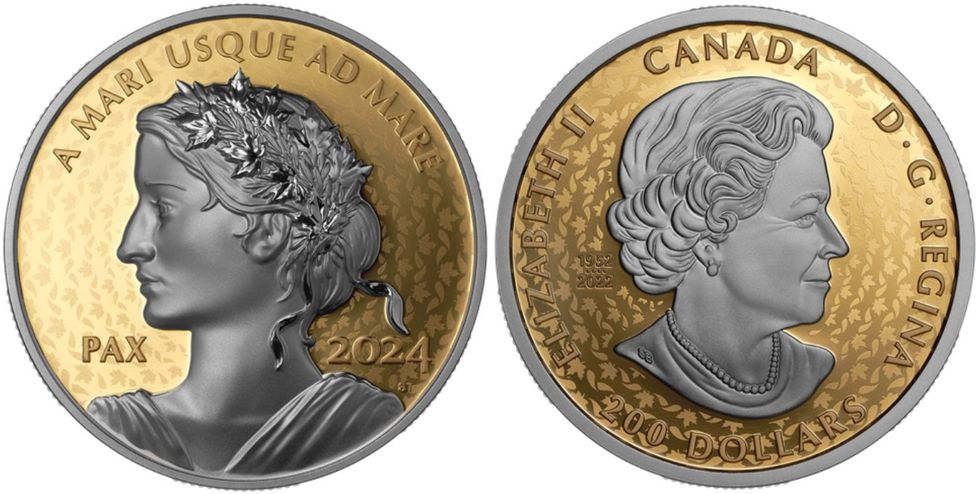 The 2024 1 oz. Platinum Plated Pure Gold Coin \u2014 Peace Dollar