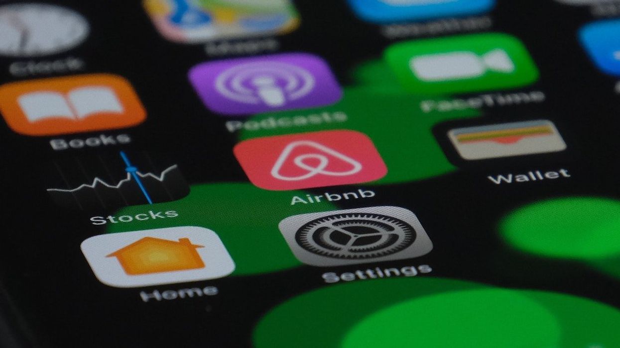 The Airbnb app on a smartphone.