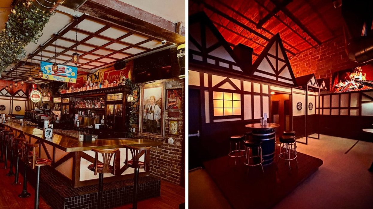 The bar at Wünderbar in Montreal. Right: The Germany-inspired interior of Montreal's Wünderbar.