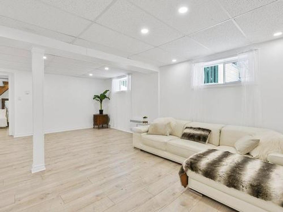 The basement also has a large family room.