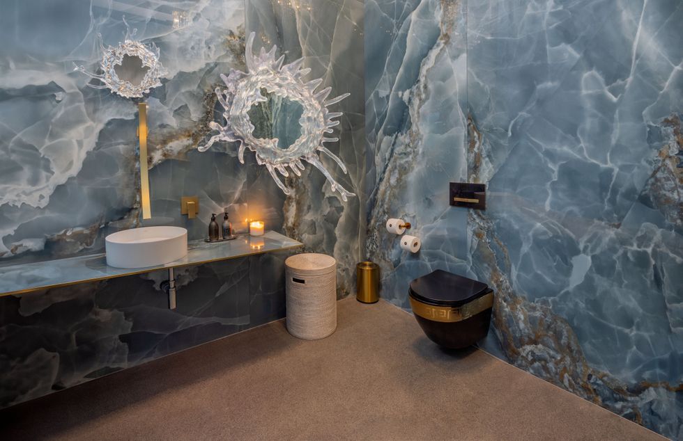 The bathroom at DaNico restaurant in Toronto.