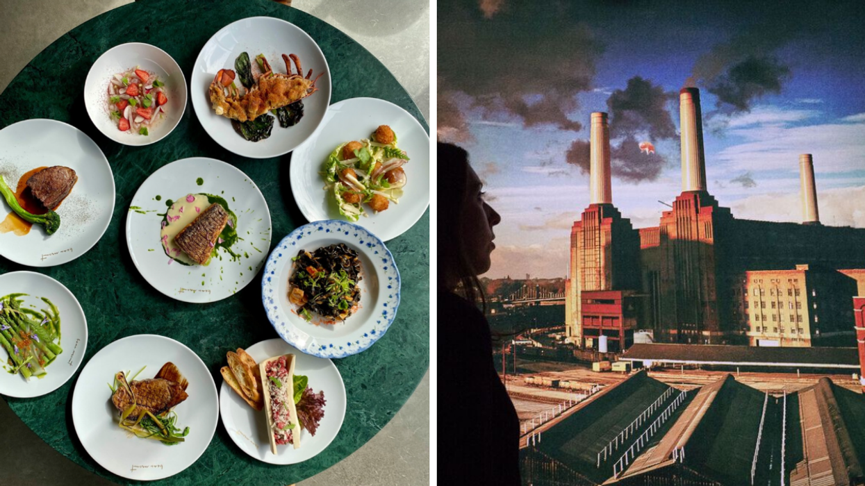 The Beaumont restaurant participates in MTLàTable. Right: Someone stares at a piece in the Pink Floyd exhibition.