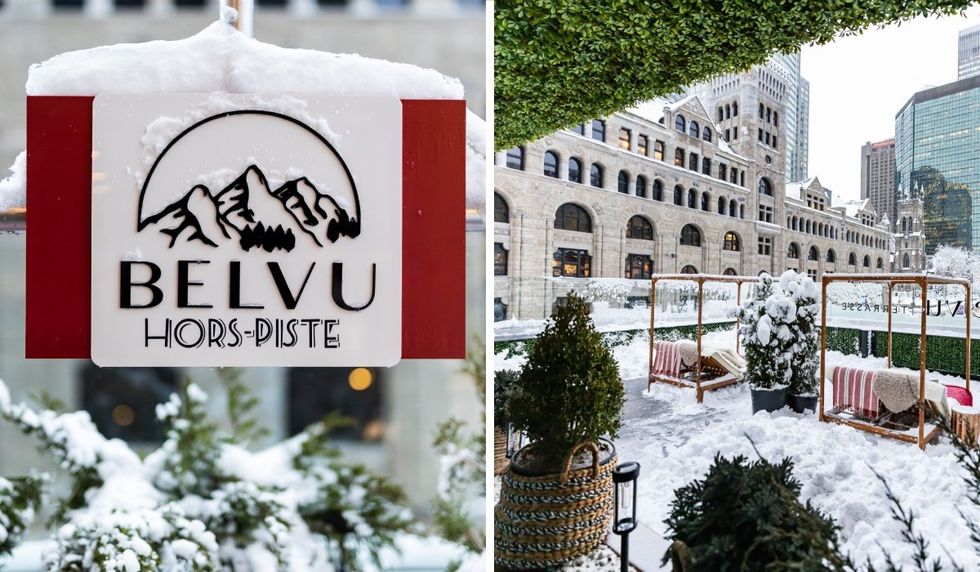 The brand new outdoor winter terrasse at Montreal's Terrasse Belvu.