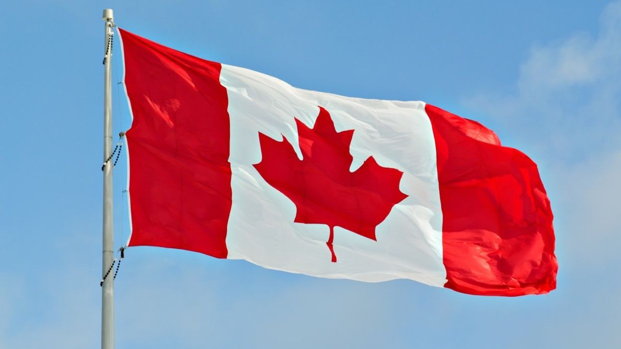 The Canadian flag.