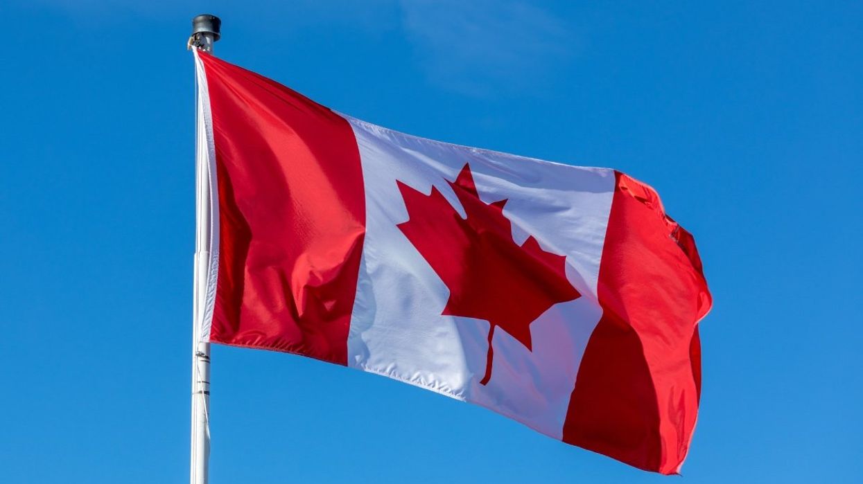The Canadian flag.