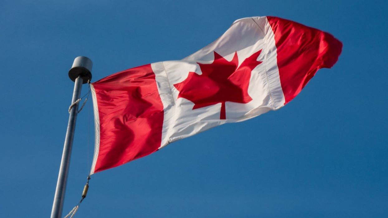 The Canadian flag.