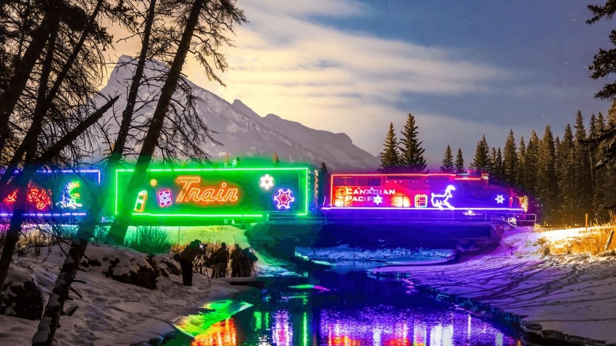 The Canadian Pacific Holiday Train making its way across Canada.