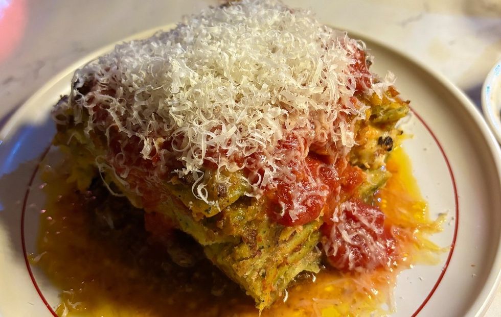 The classic lasagna from Gino's in Montreal.