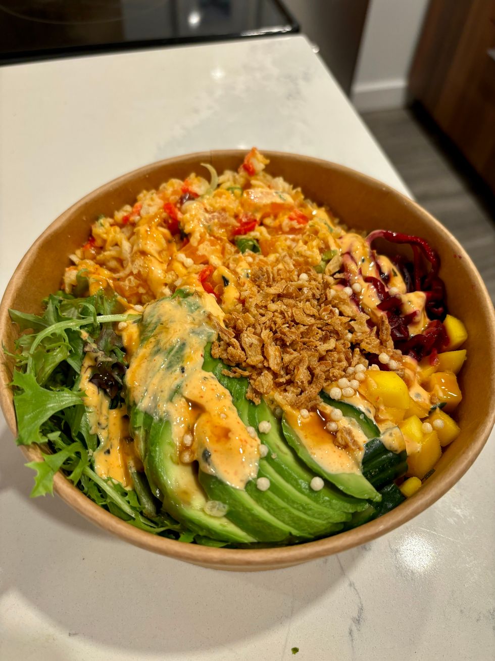 The Classic pok\u00e9 bowl from NoFish in Montreal, Quebec.