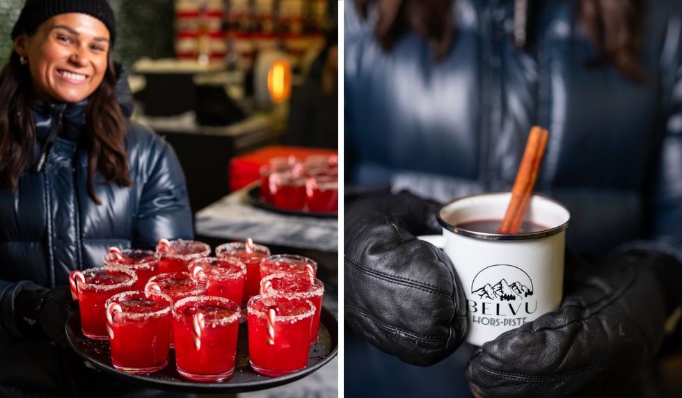 The drinks served at Montreal's new outdoor winter terrasse.