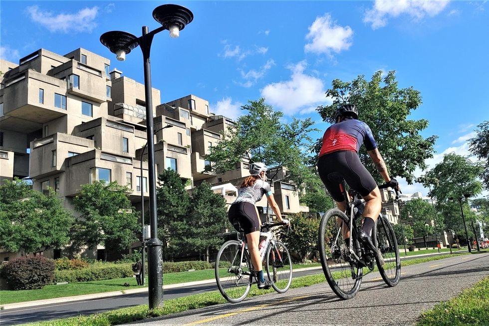 The exterior of Habitat 67 in Montreal.