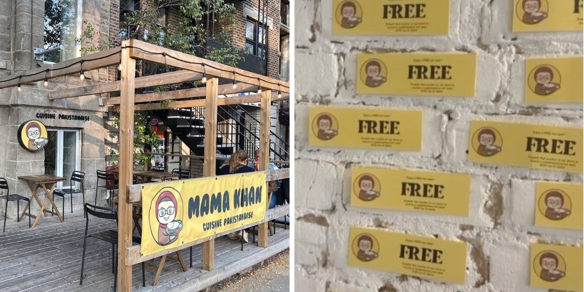 A Montreal restaurant must halt its free meal system because it's not in French