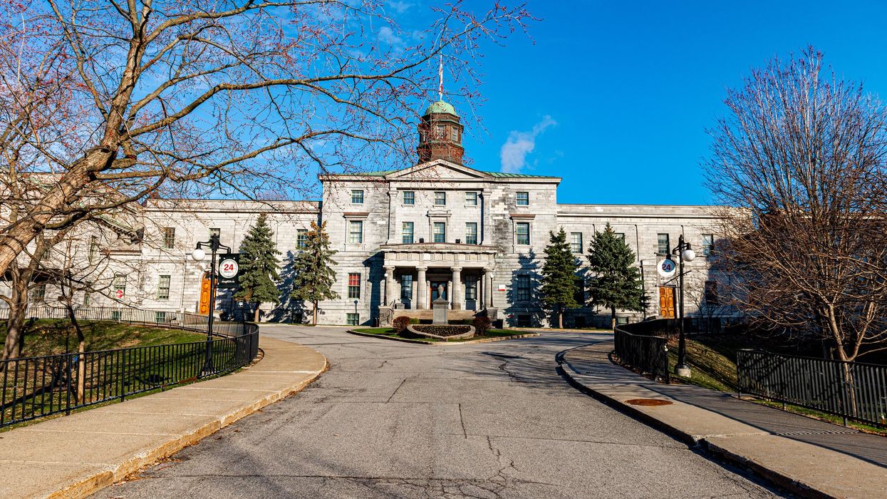 The exterior of McGill University arts building.